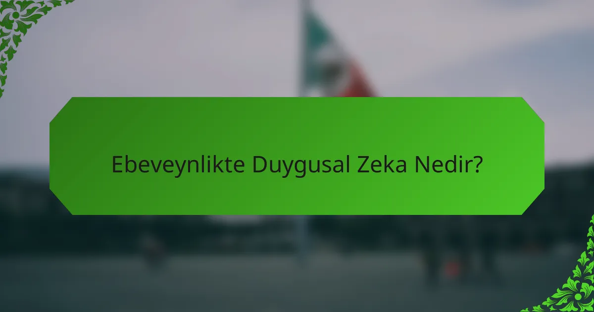 Ebeveynlikte Duygusal Zeka Nedir?